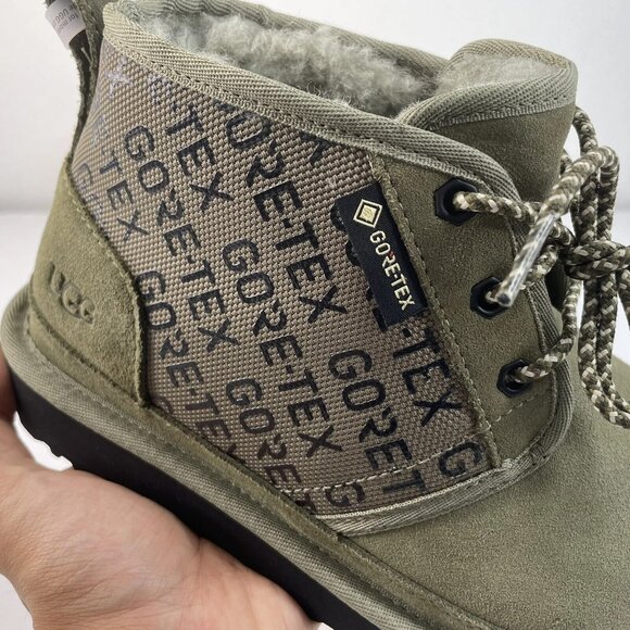 [US 7] UGG NEUMEL GORE-TEX Waterproof Sheepskin Suede Ankle Boots Olive main image 8
